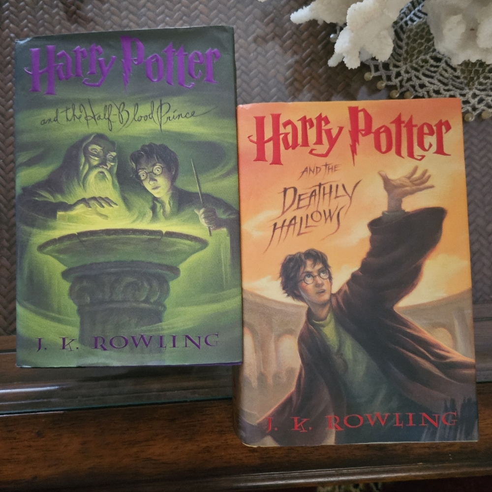 VINTAGE HARRY POTTER HARDBACK BOOKS. 2005 & 2007 Harry Potter Books, JK Rowling